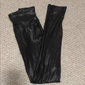 SPANX Black Faux Leather Leggings